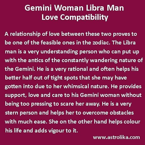 How compatible are Libra men and Gemini women?