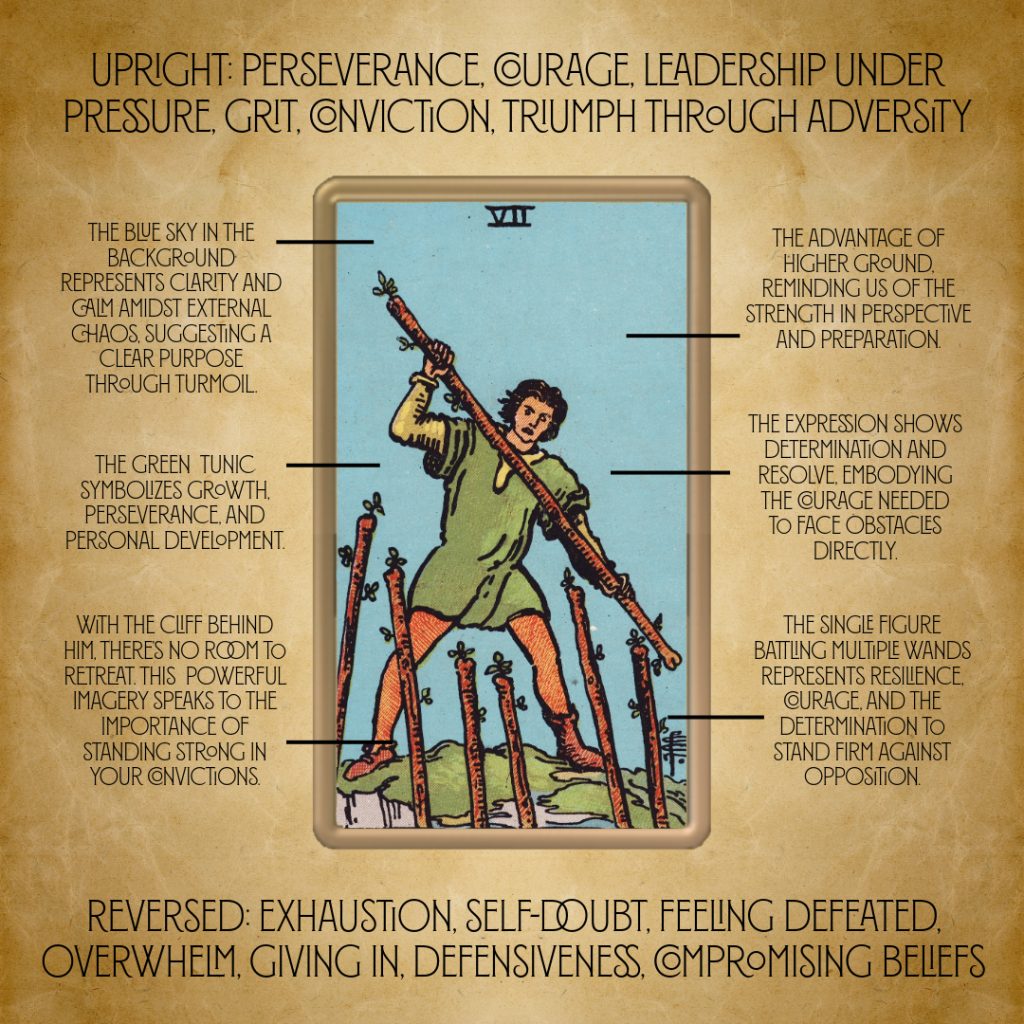 Is the 7 of wands reversed worrying you? meaning explained and tips